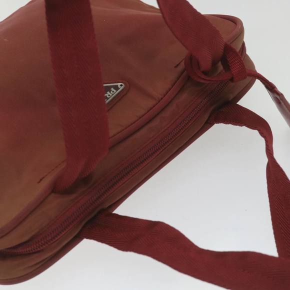 PRADA Hand Bag Nylon Red Auth ac2453 - Picture 6 of 16